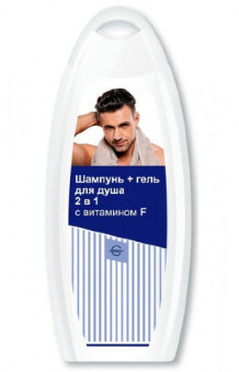 SVOBODA Шампунь/гель для душа с витамином F 2в1 430мл мужской SVOBODA Шампунь/гель для душа с витамином F 2в1 430мл мужской