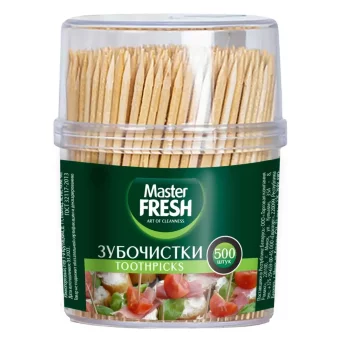 Master FRESH зубочистки 500шт пластиковая банка Master FRESH зубочистки 500шт пластиковая банка